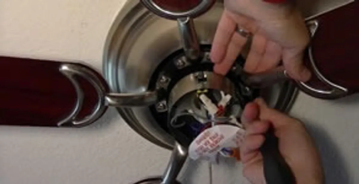 Ceiling fan installation with electrical wiring and mounting by professional electrician in Reno, NV