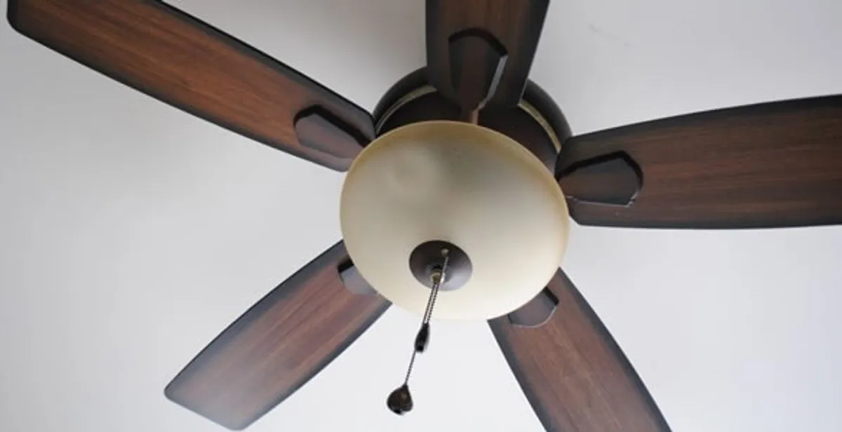 Fully installed ceiling fan with balanced blades and light fixture in Reno, NV