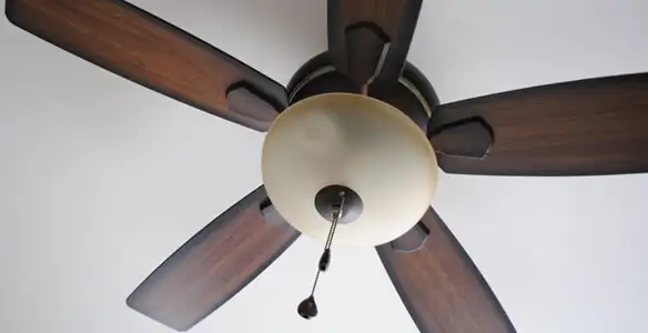 Fully installed ceiling fan with balanced blades and light fixture in Reno, NV
