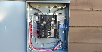 electrical panel upgrade service featuring newly installed electrical panel wired by licensed electricians in Reno, NV