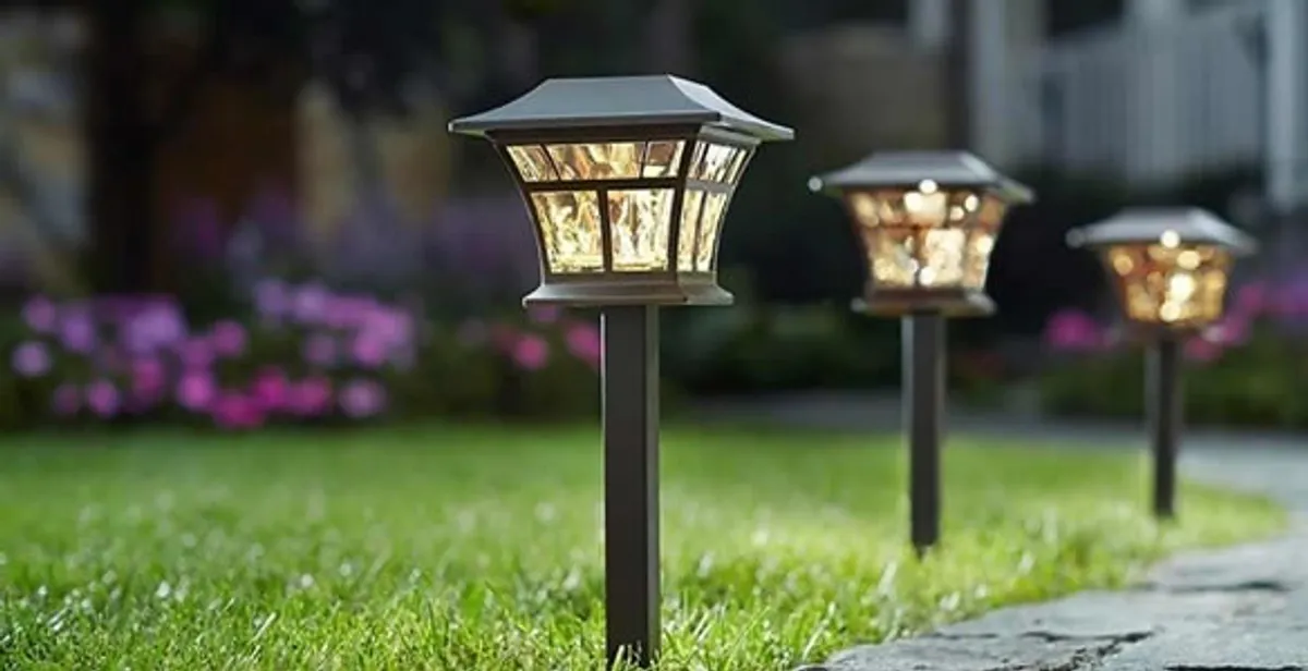 landscape lighting installation services with professionally installed pathway lights in Reno, NV