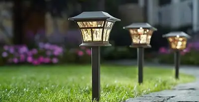 landscape lighting installation services with professionally installed pathway lights in Reno, NV