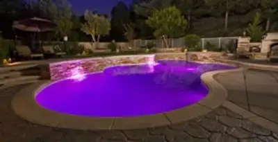 pool light installation and repair services illuminating a residential swimming pool in Reno, NV