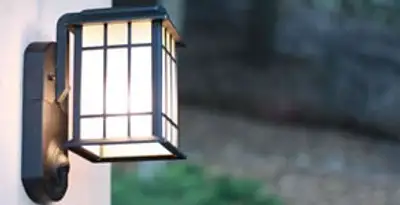 security light installation services with professionally mounted exterior wall light in Reno, NV